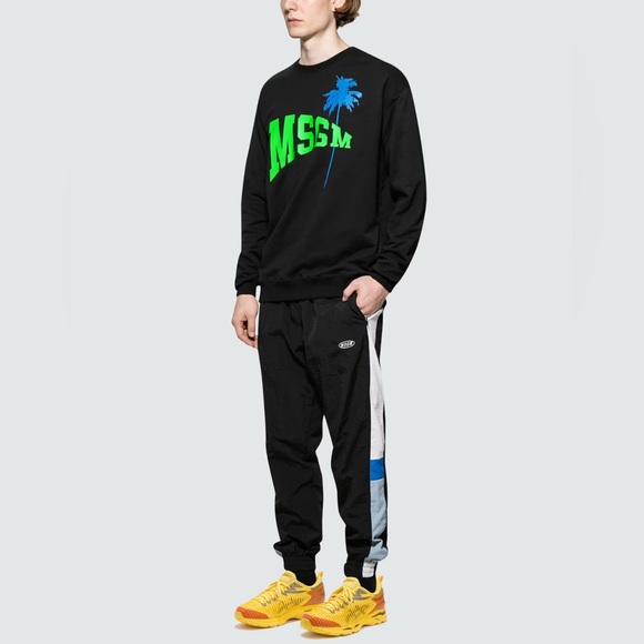 MSGM LOGO WITH PALM TREE PRINT SWEATSHIRT MENS - Picture 5 of 7